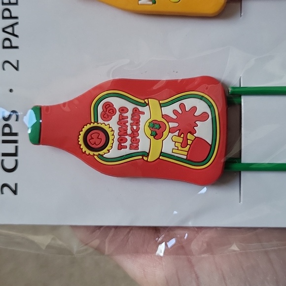 NWT! Massive Ketchup and Mustard Paper Clips! - Picture 4 of 5